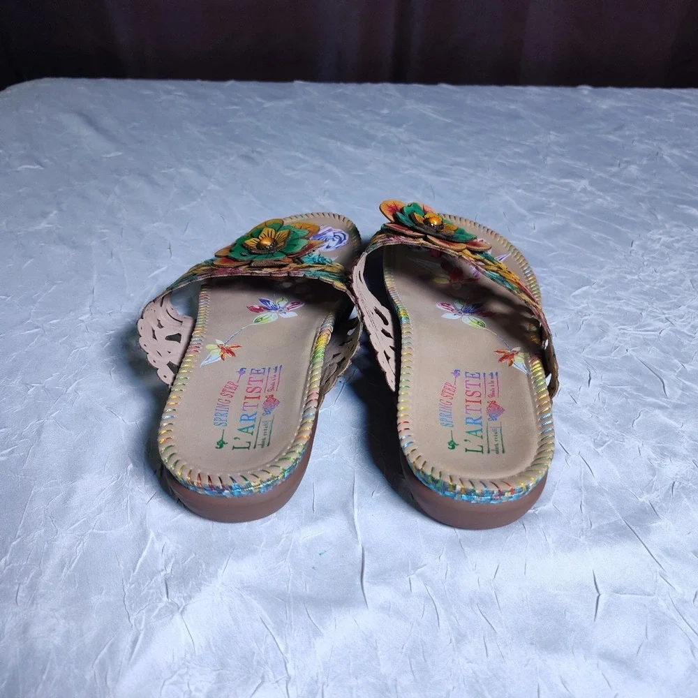 Spring Step Multicolor Floral Sandals - Picture 4 of 7